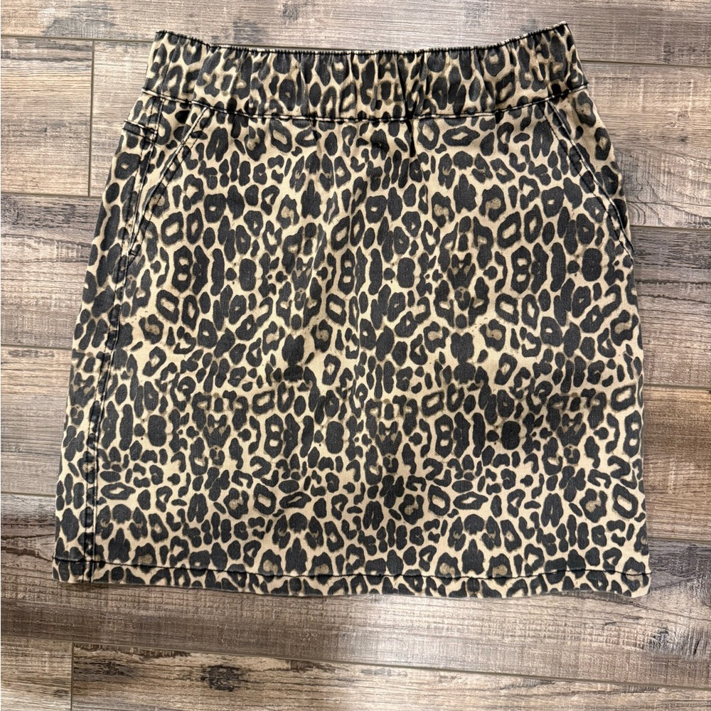 Boston Proper Leopard Print Women's Skirt